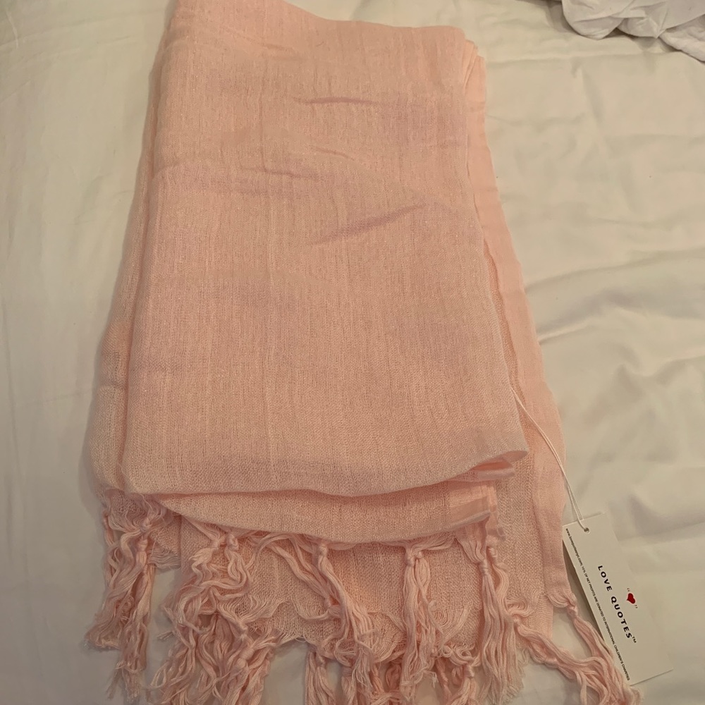 Love Quotes pink scarf NWT